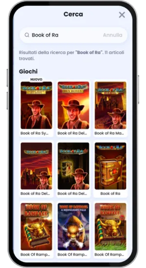 Cerca il titolo nella pagina slot